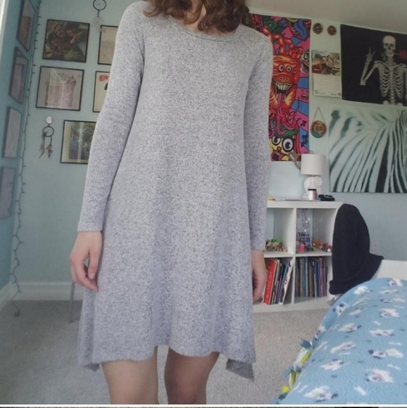 Grey Long Sleeve Dress | Size Small | Moa Moa - Picture 6 of 6